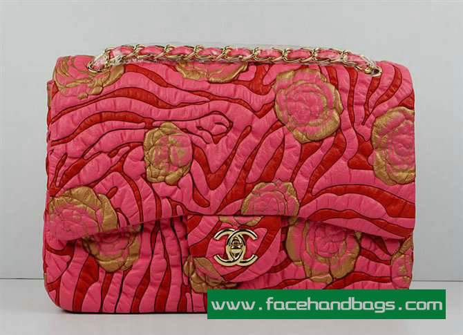 Chanel 2.55 Rose Handbag 50136 Gold Hardware-Pink Gold - Click Image to Close